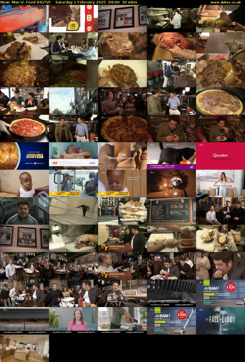 Man V. Food (HGTV) Saturday 1 February 2025 09:00 - 09:30