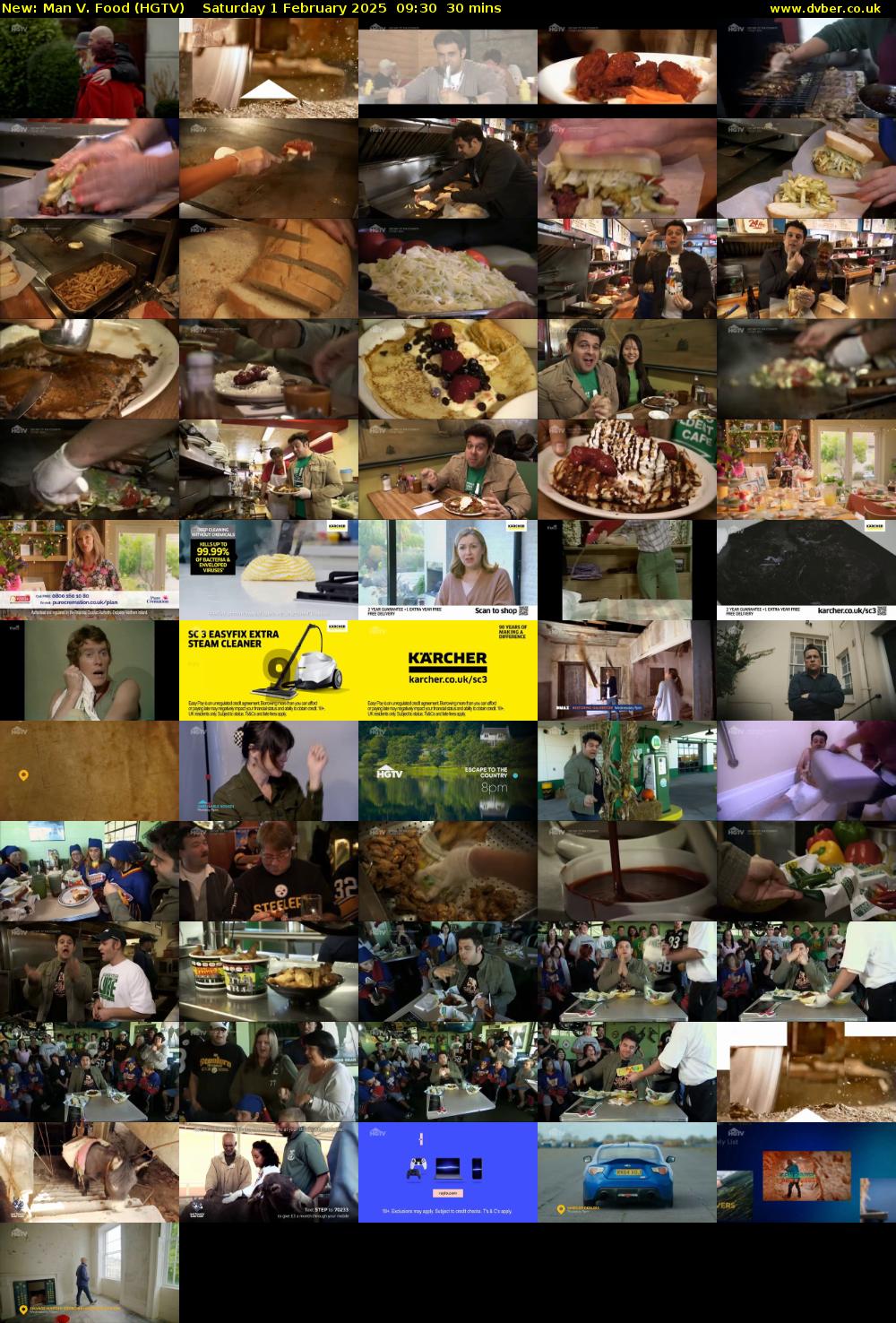 Man V. Food (HGTV) Saturday 1 February 2025 09:30 - 10:00