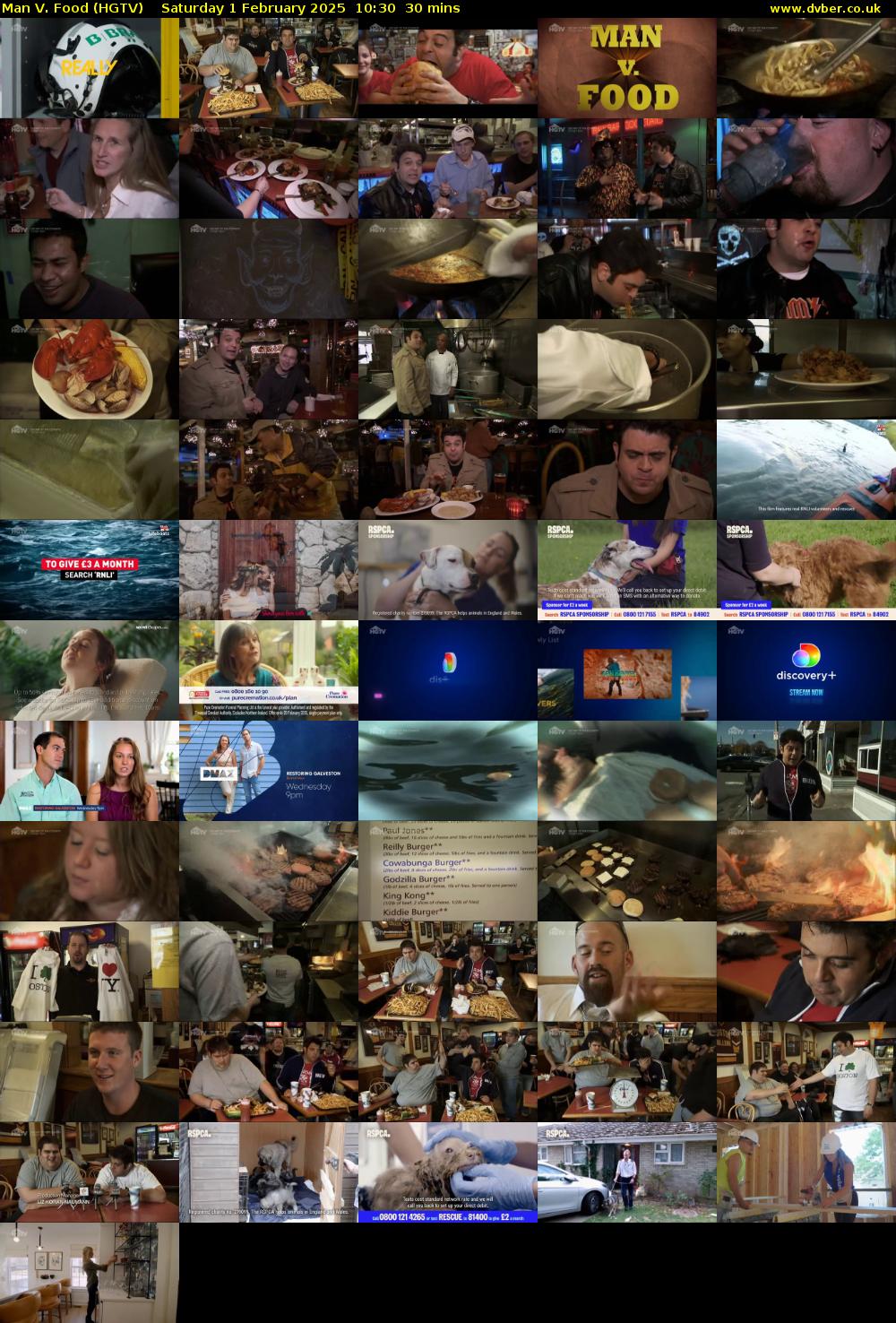 Man V. Food (HGTV) Saturday 1 February 2025 10:30 - 11:00