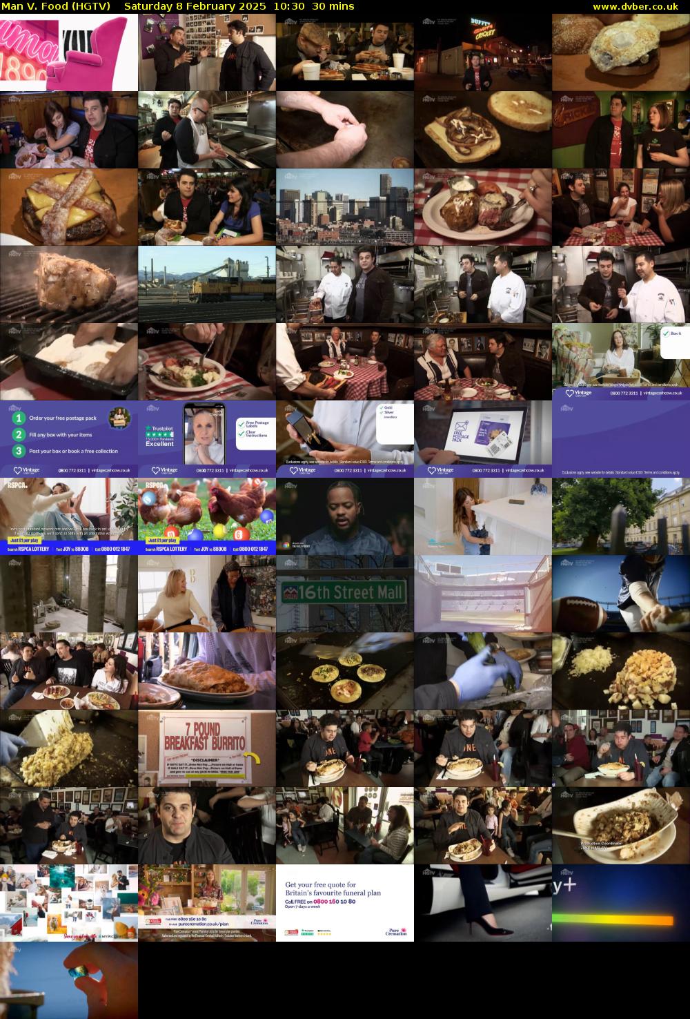 Man V. Food (HGTV) Saturday 8 February 2025 10:30 - 11:00