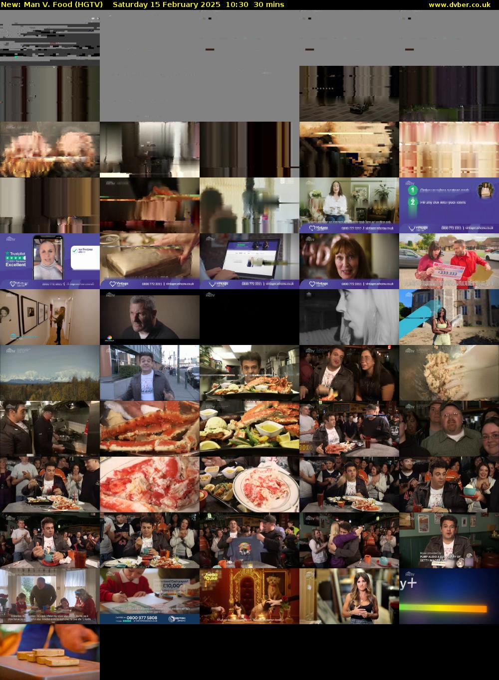 Man V. Food (HGTV) Saturday 15 February 2025 10:30 - 11:00