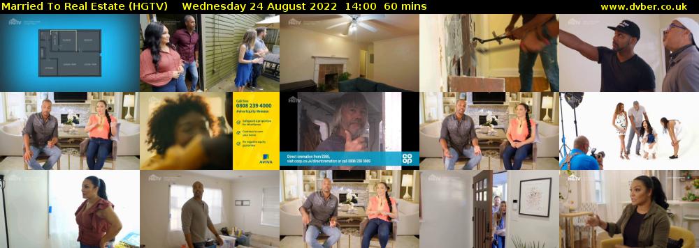 Married To Real Estate (HGTV) Wednesday 24 August 2022 14:00 - 15:00