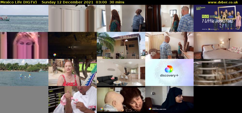 Mexico Life (HGTV) Sunday 12 December 2021 03:00 - 03:30