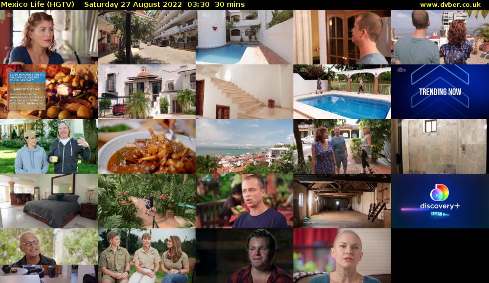 Mexico Life (HGTV) Saturday 27 August 2022 03:30 - 04:00