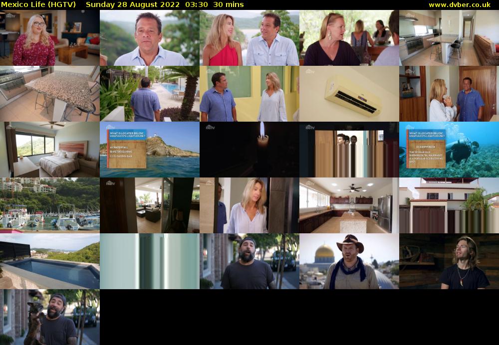 Mexico Life (HGTV) Sunday 28 August 2022 03:30 - 04:00