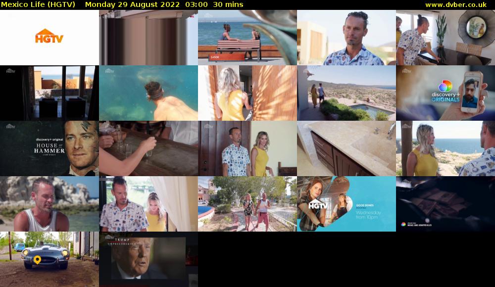 Mexico Life (HGTV) Monday 29 August 2022 03:00 - 03:30