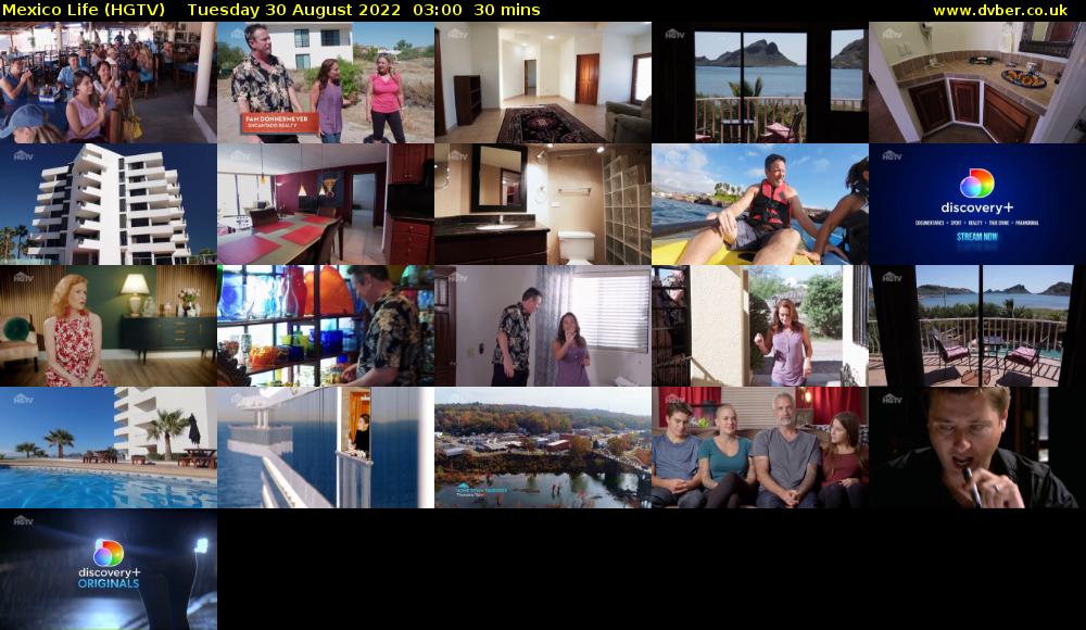 Mexico Life (HGTV) Tuesday 30 August 2022 03:00 - 03:30