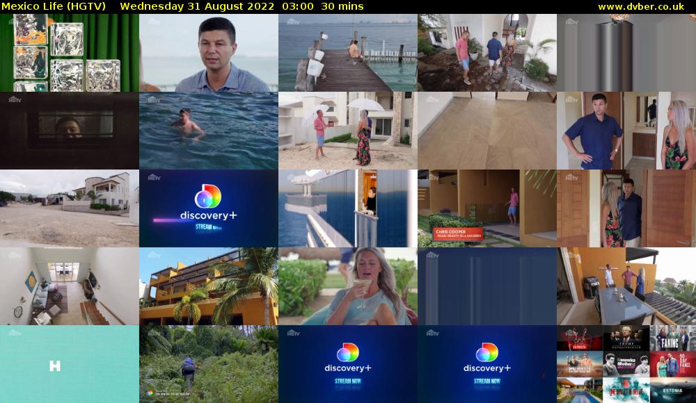 Mexico Life (HGTV) Wednesday 31 August 2022 03:00 - 03:30