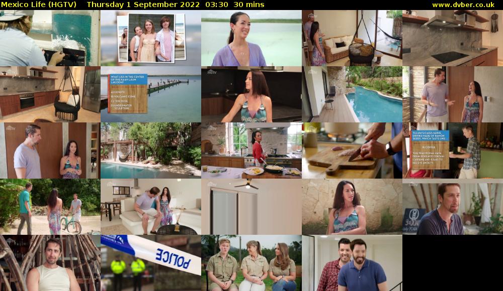 Mexico Life (HGTV) Thursday 1 September 2022 03:30 - 04:00