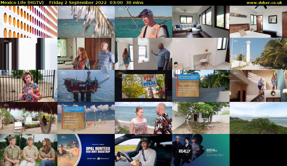 Mexico Life (HGTV) Friday 2 September 2022 03:00 - 03:30