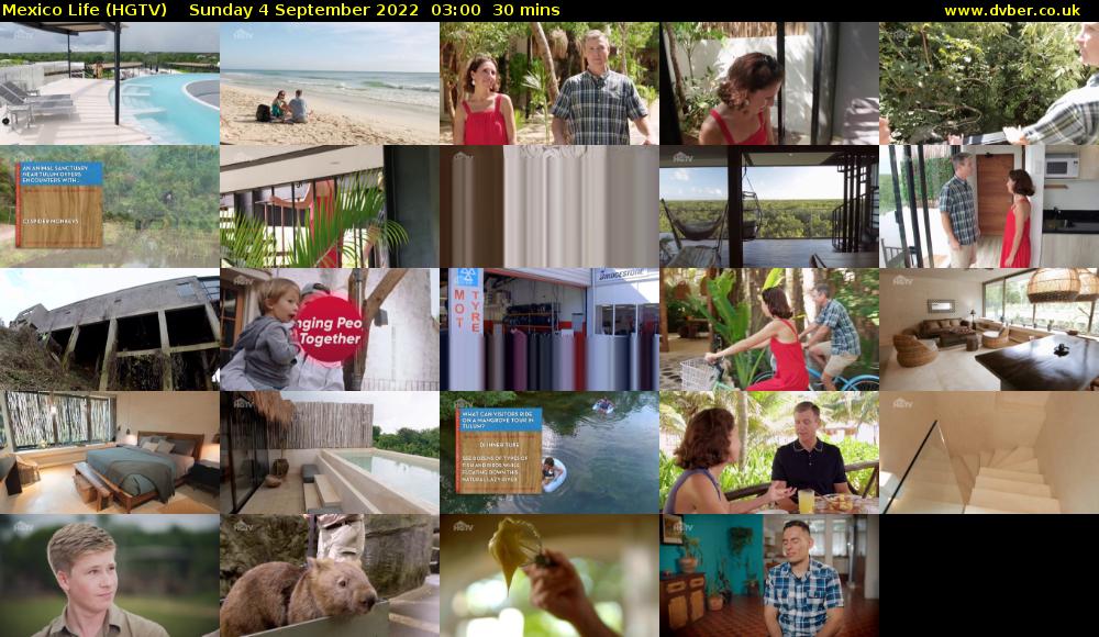 Mexico Life (HGTV) Sunday 4 September 2022 03:00 - 03:30