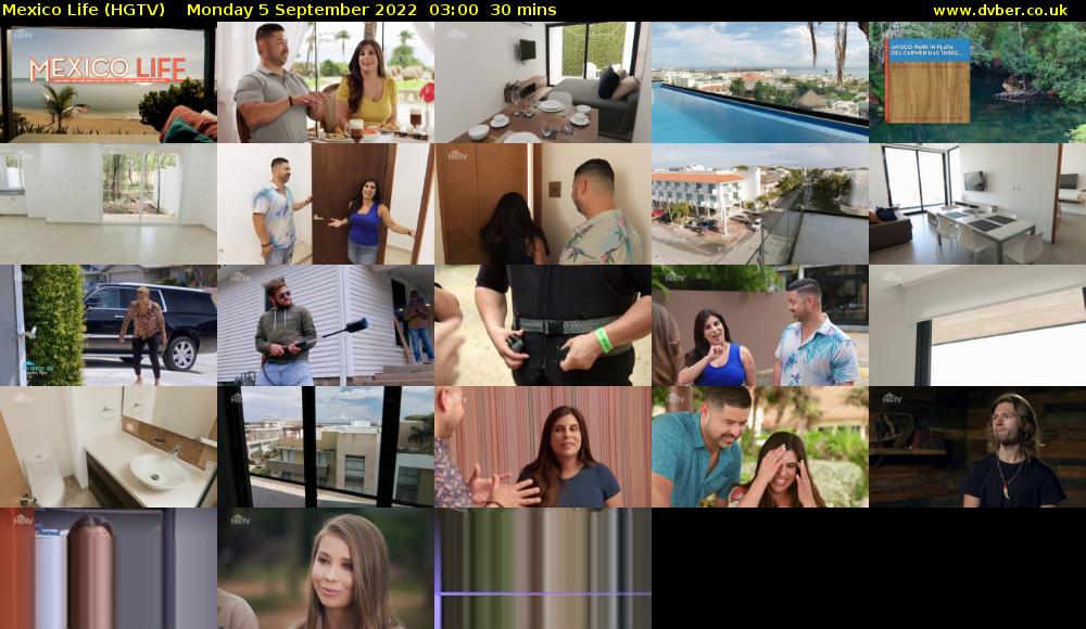 Mexico Life (HGTV) Monday 5 September 2022 03:00 - 03:30