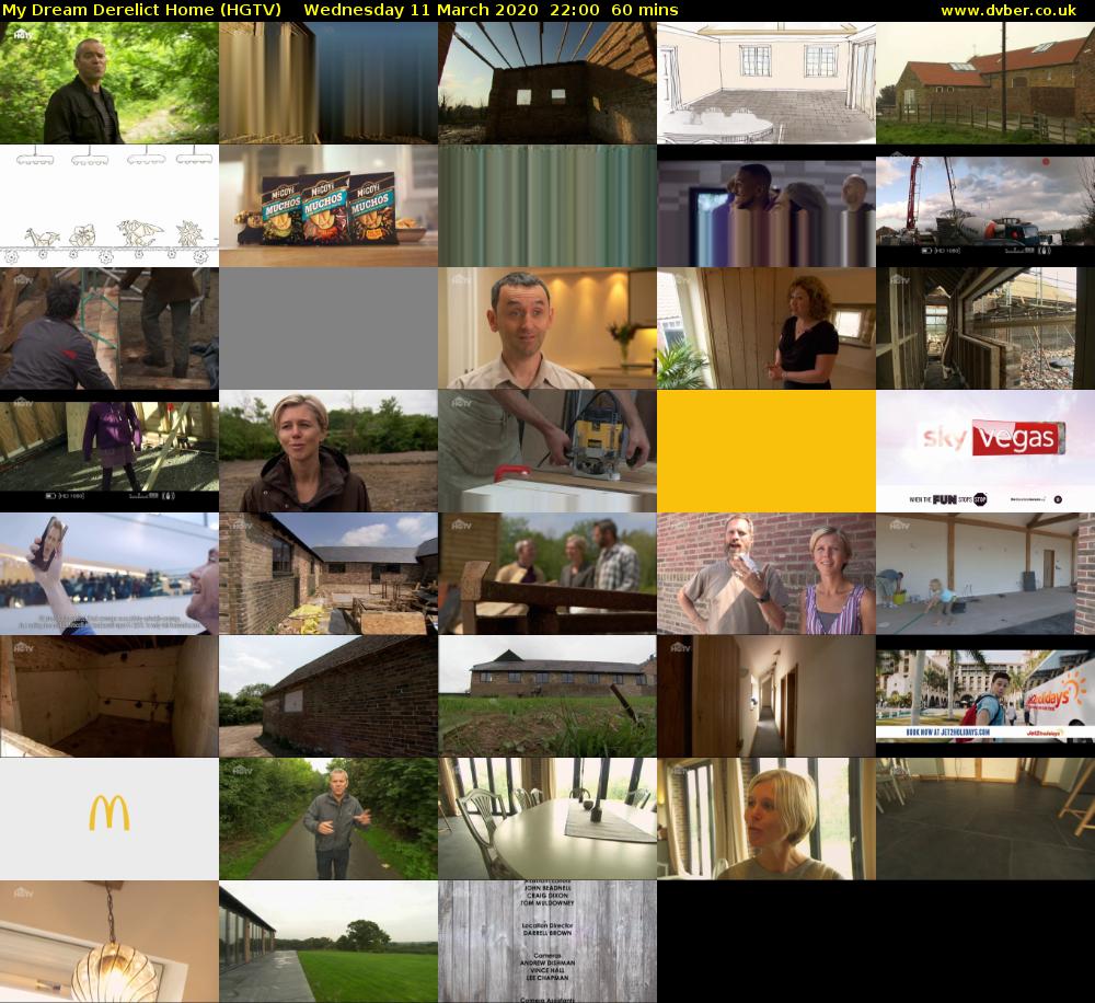 My Dream Derelict Home (HGTV) Wednesday 11 March 2020 22:00 - 23:00