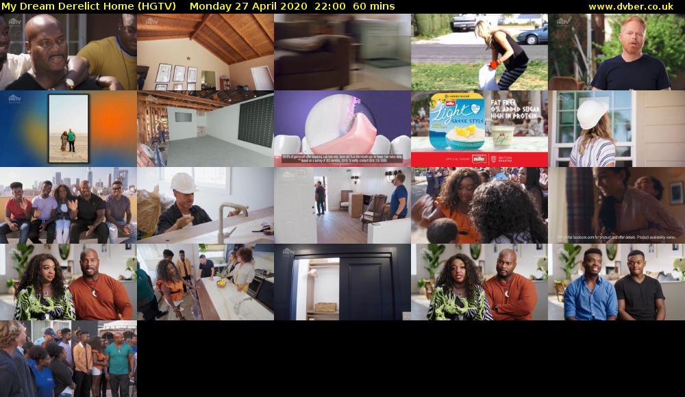 My Dream Derelict Home (HGTV) Monday 27 April 2020 22:00 - 23:00