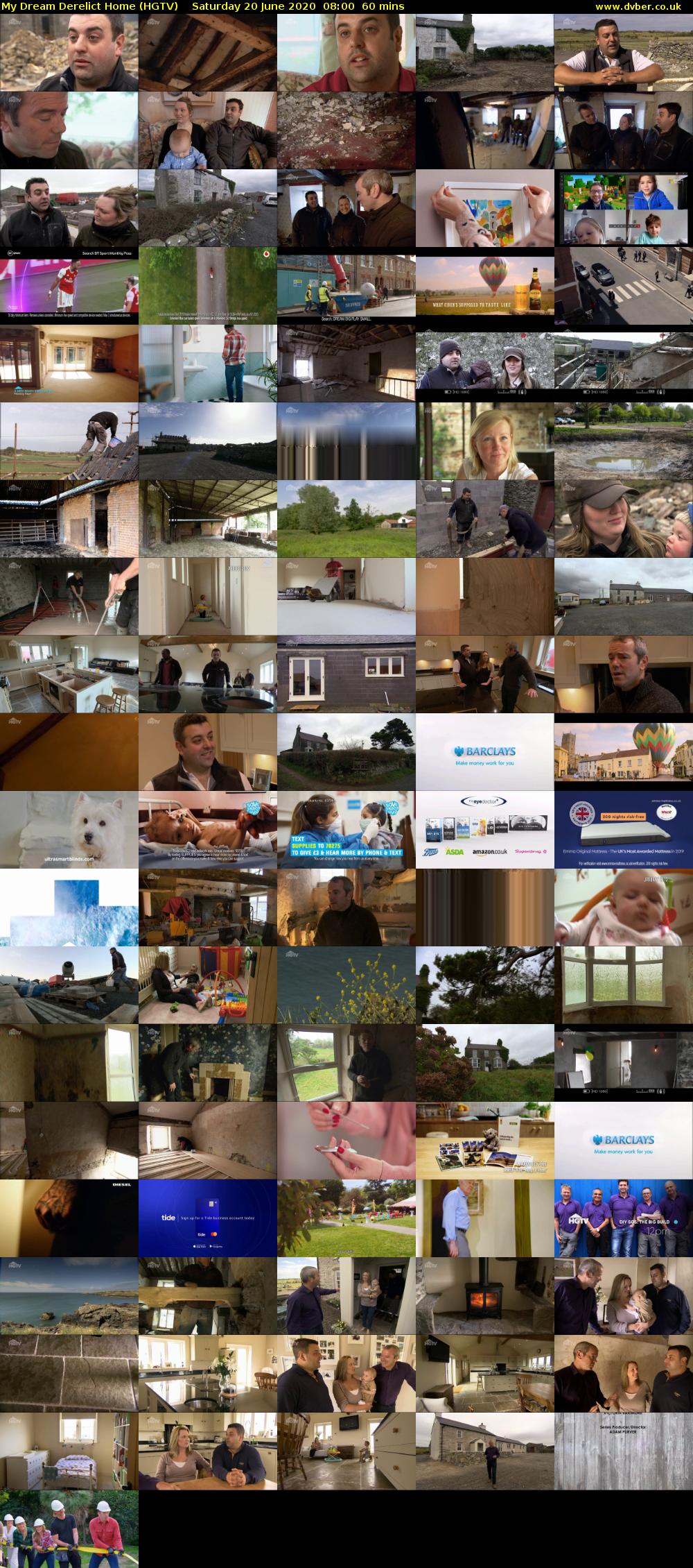 My Dream Derelict Home (HGTV) Saturday 20 June 2020 08:00 - 09:00