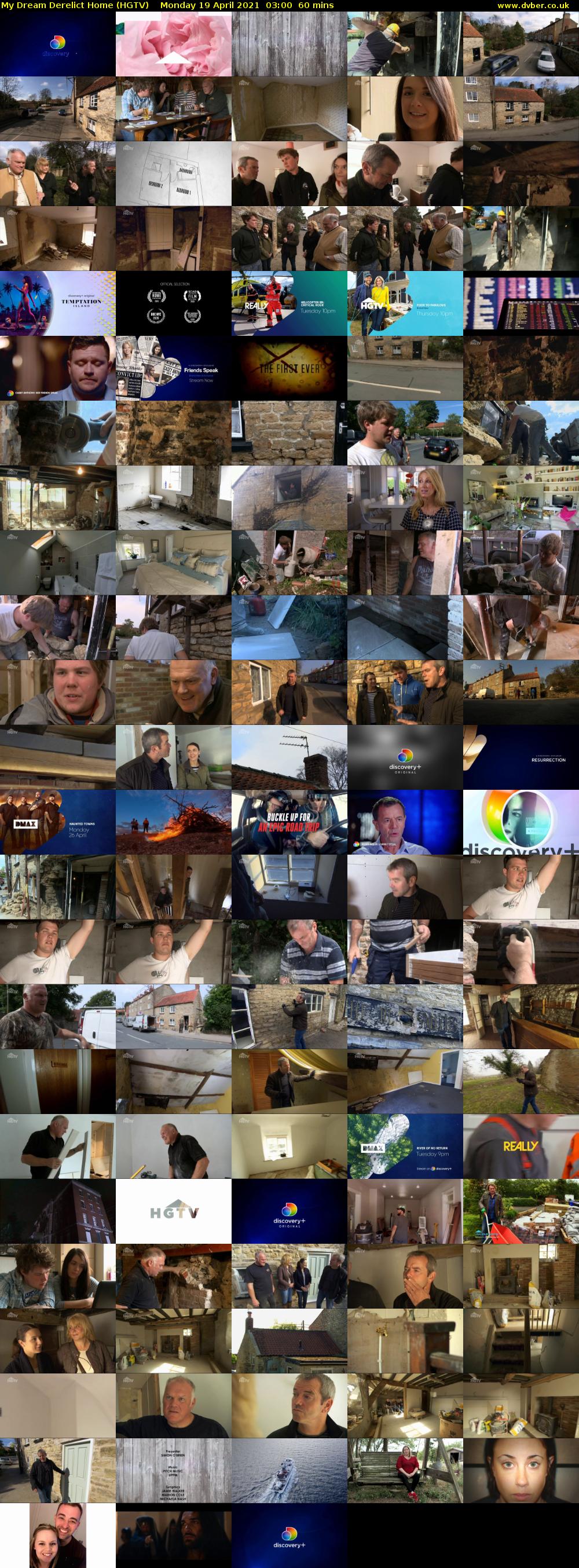 My Dream Derelict Home (HGTV) Monday 19 April 2021 03:00 - 04:00