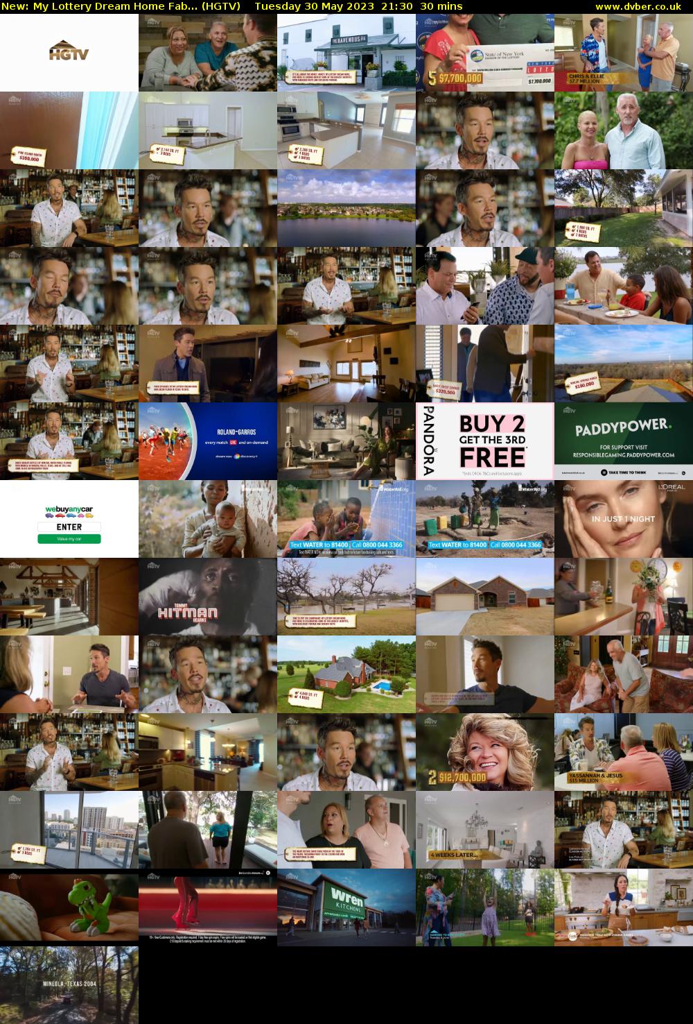 My Lottery Dream Home Fab... (HGTV) Tuesday 30 May 2023 21:30 - 22:00