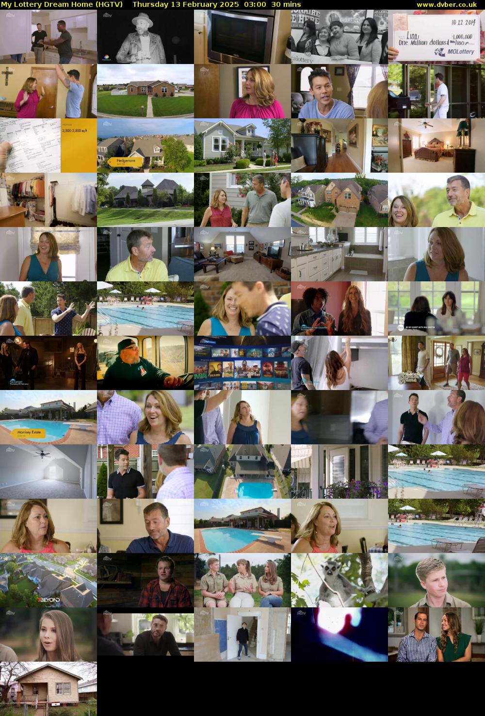 My Lottery Dream Home (HGTV) Thursday 13 February 2025 03:00 - 03:30