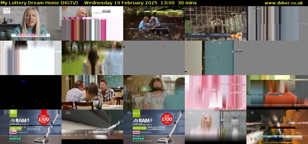 My Lottery Dream Home (HGTV) Wednesday 19 February 2025 13:00 - 13:30