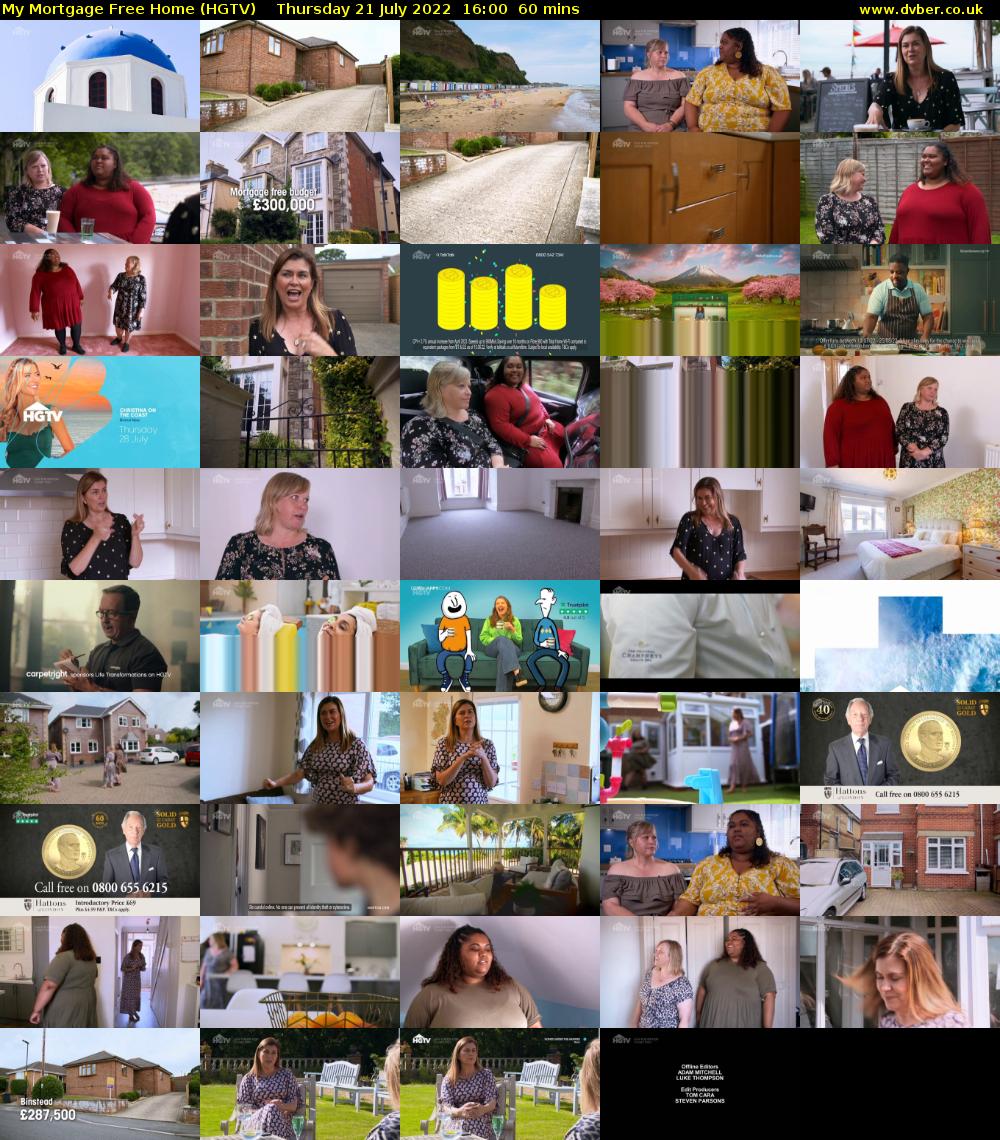 My Mortgage Free Home (HGTV) Thursday 21 July 2022 16:00 - 17:00