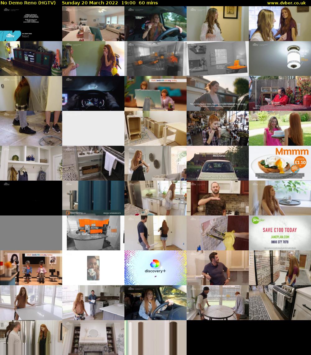 No Demo Reno (HGTV) Sunday 20 March 2022 19:00 - 20:00