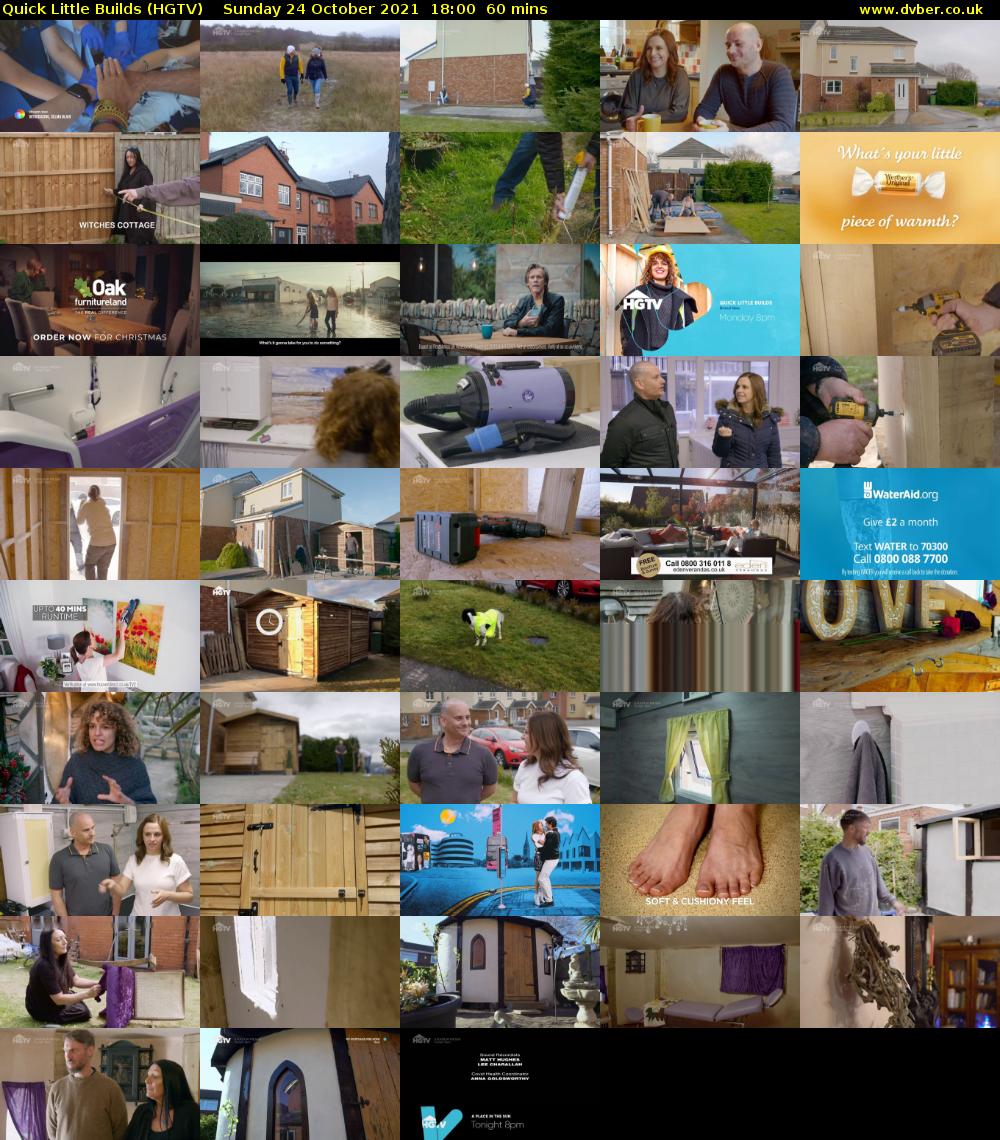 Quick Little Builds (HGTV) Sunday 24 October 2021 18:00 - 19:00