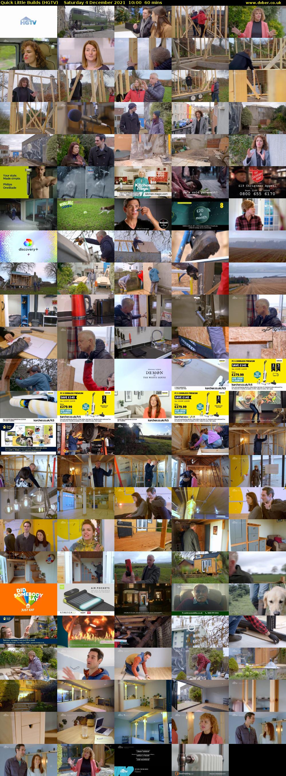 Quick Little Builds (HGTV) Saturday 4 December 2021 10:00 - 11:00