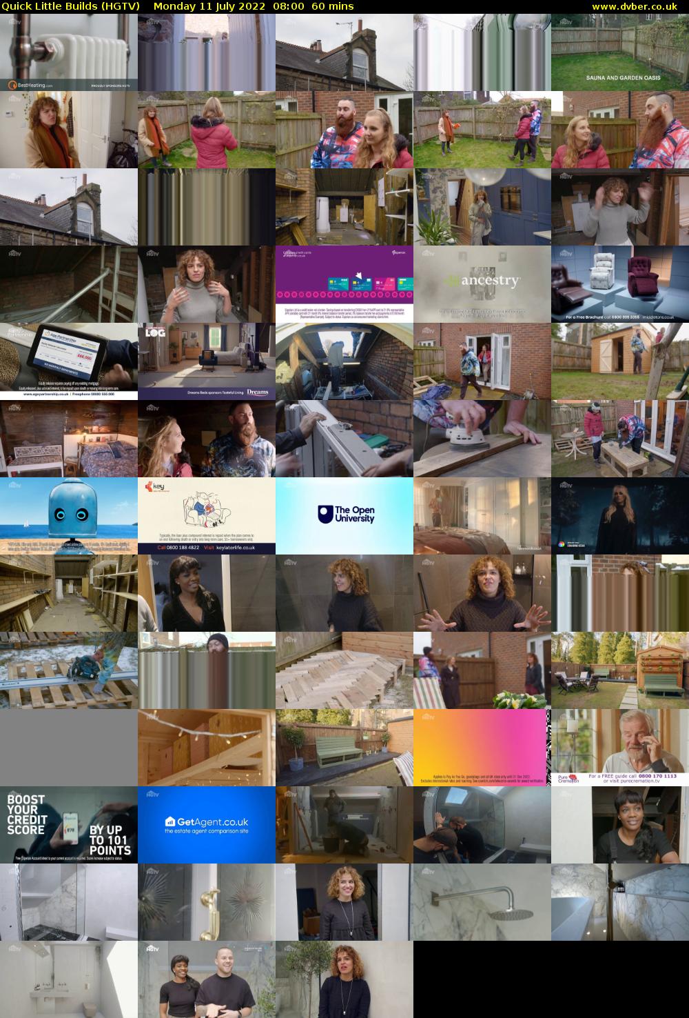 Quick Little Builds (HGTV) Monday 11 July 2022 08:00 - 09:00