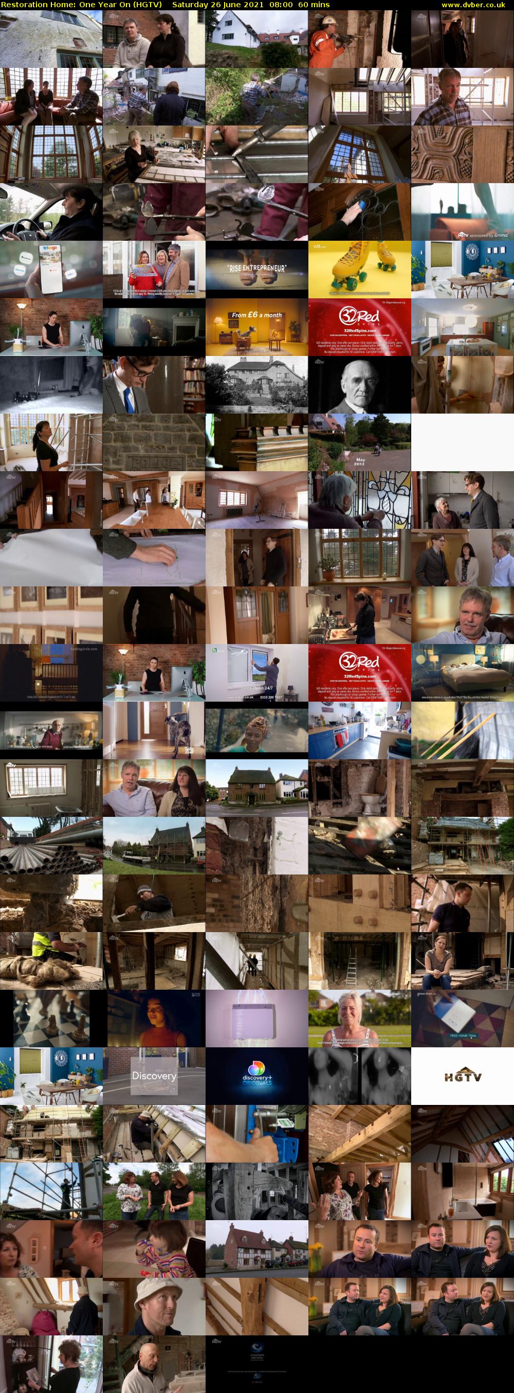 Restoration Home: One Year On (HGTV) Saturday 26 June 2021 08:00 - 09:00