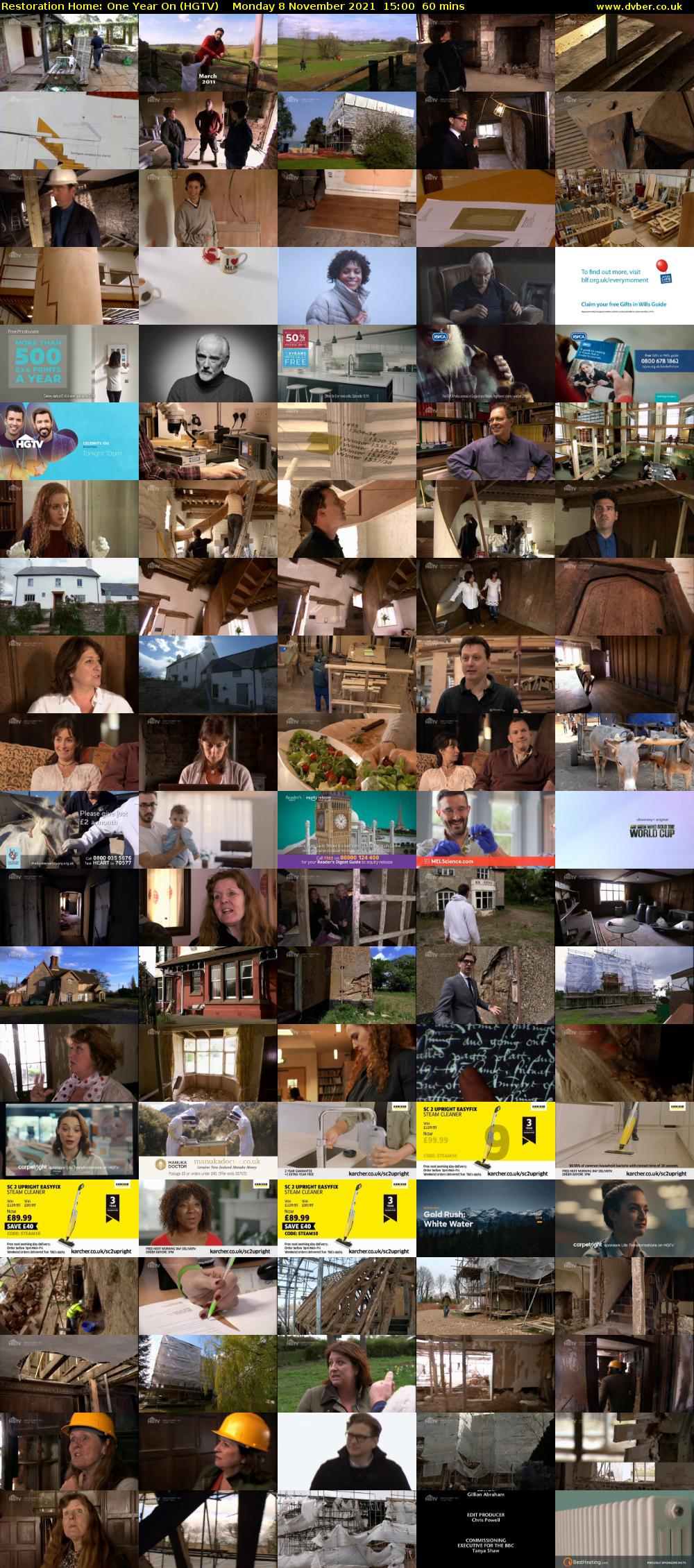Restoration Home: One Year On (HGTV) Monday 8 November 2021 15:00 - 16:00