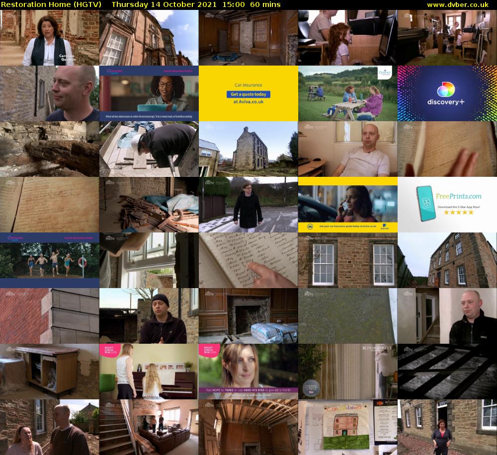Restoration Home (HGTV) Thursday 14 October 2021 15:00 - 16:00