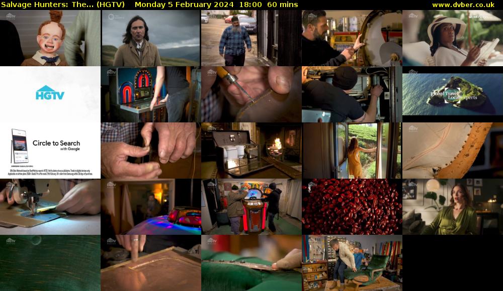 Salvage Hunters: The... (HGTV) Monday 5 February 2024 18:00 - 19:00
