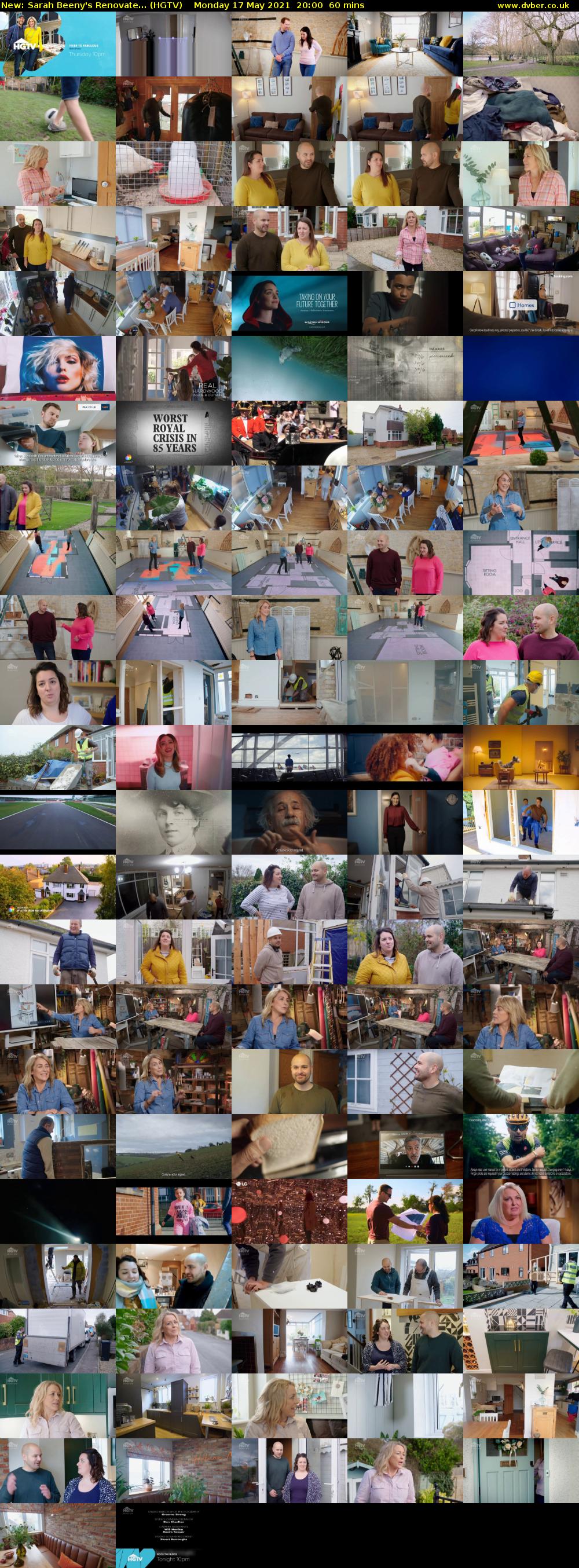 Sarah Beeny's Renovate... (HGTV) Monday 17 May 2021 20:00 - 21:00