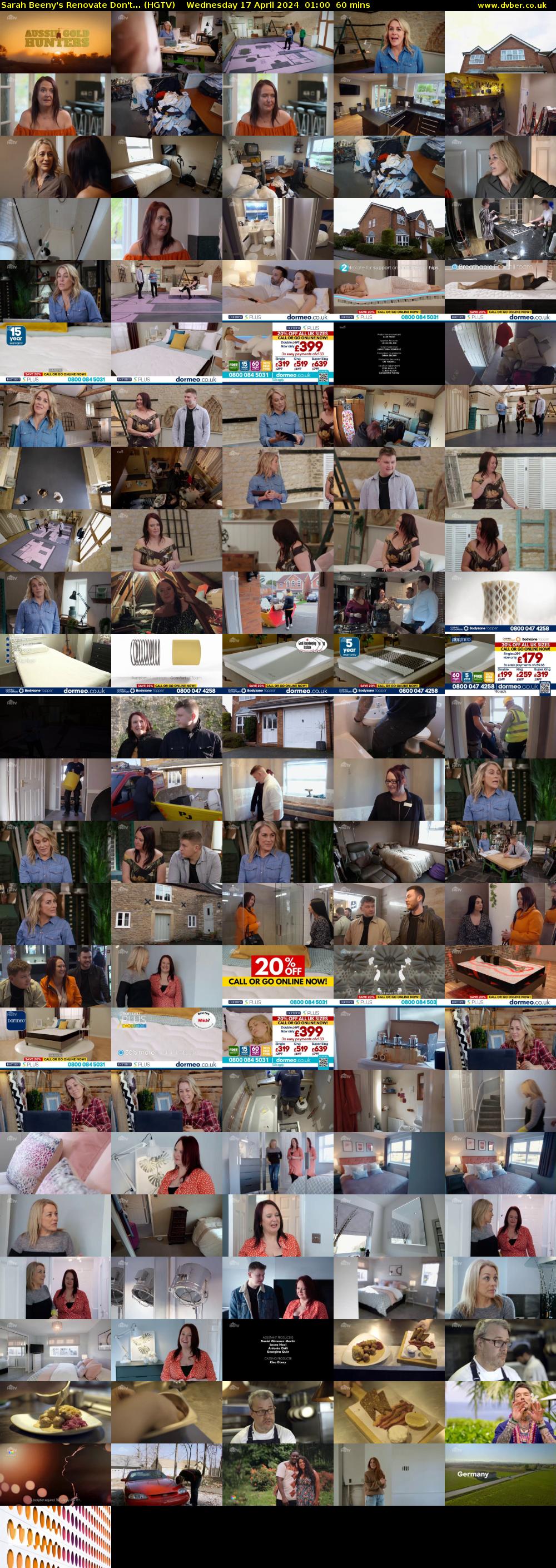 Sarah Beeny's Renovate Don't... (HGTV) Wednesday 17 April 2024 01:00 - 02:00