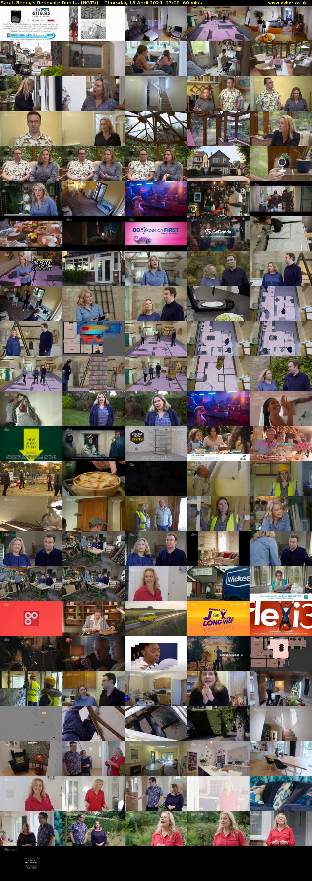 Sarah Beeny's Renovate Don't... (HGTV) Thursday 18 April 2024 07:00 - 08:00