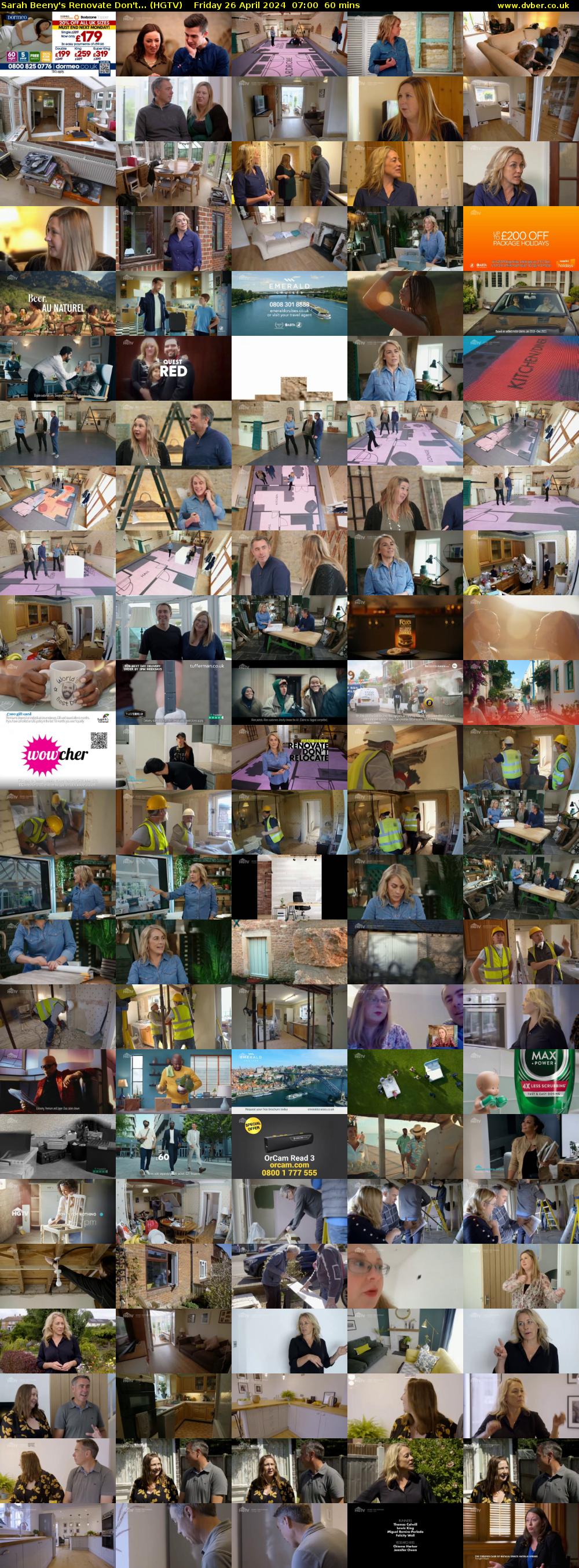Sarah Beeny's Renovate Don't... (HGTV) Friday 26 April 2024 07:00 - 08:00