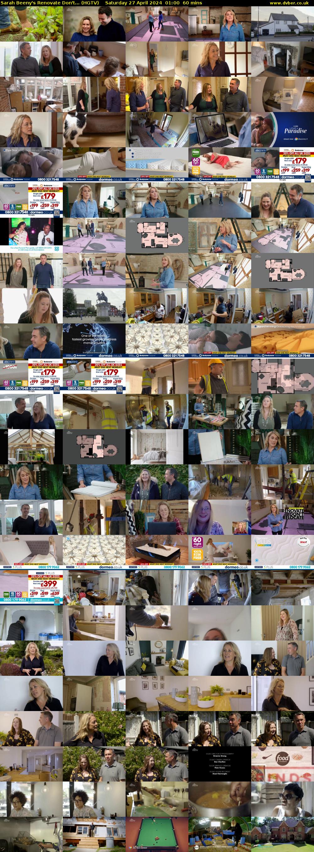 Sarah Beeny's Renovate Don't... (HGTV) Saturday 27 April 2024 01:00 - 02:00