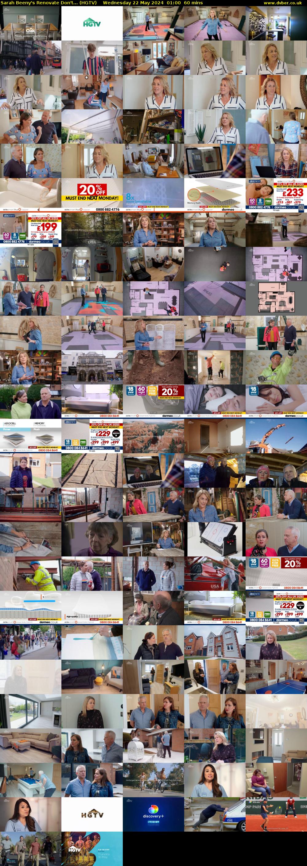 Sarah Beeny's Renovate Don't... (HGTV) Wednesday 22 May 2024 01:00 - 02:00