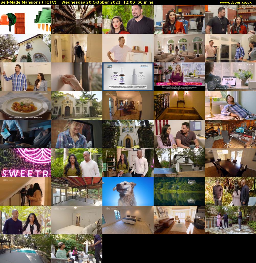 Self-Made Mansions (HGTV) Wednesday 20 October 2021 12:00 - 13:00