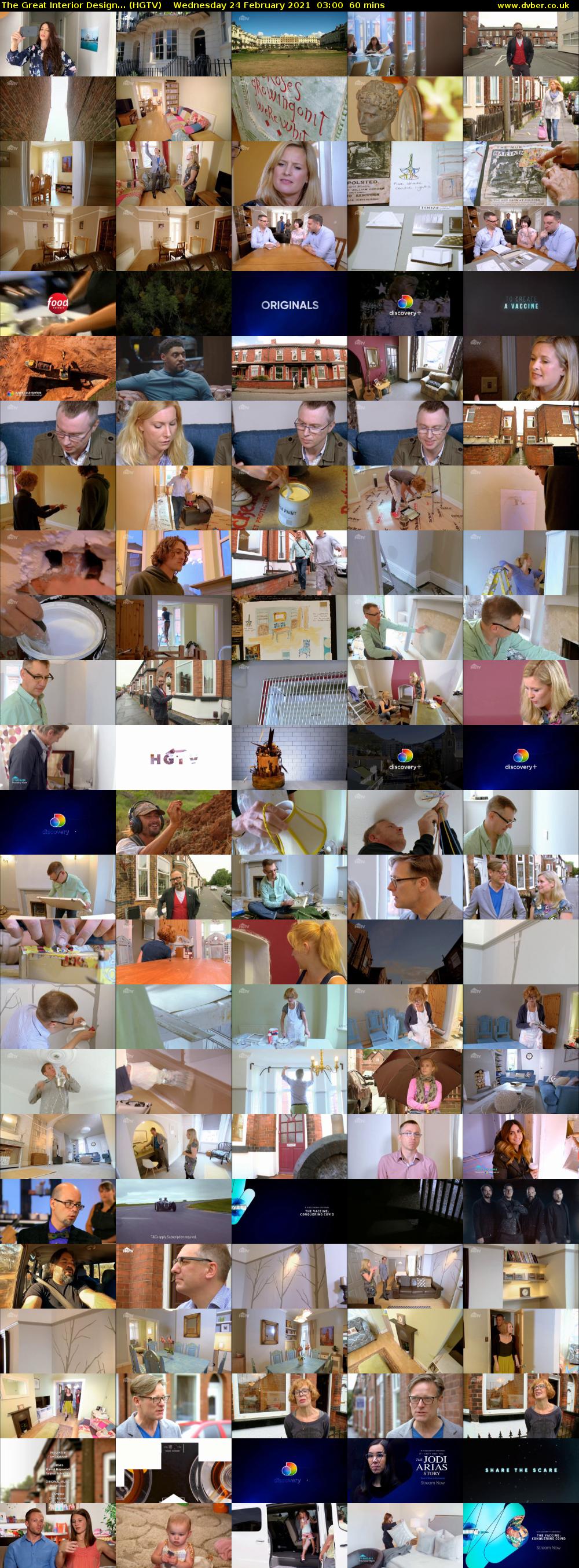 The Great Interior Design... (HGTV) Wednesday 24 February 2021 03:00 - 04:00