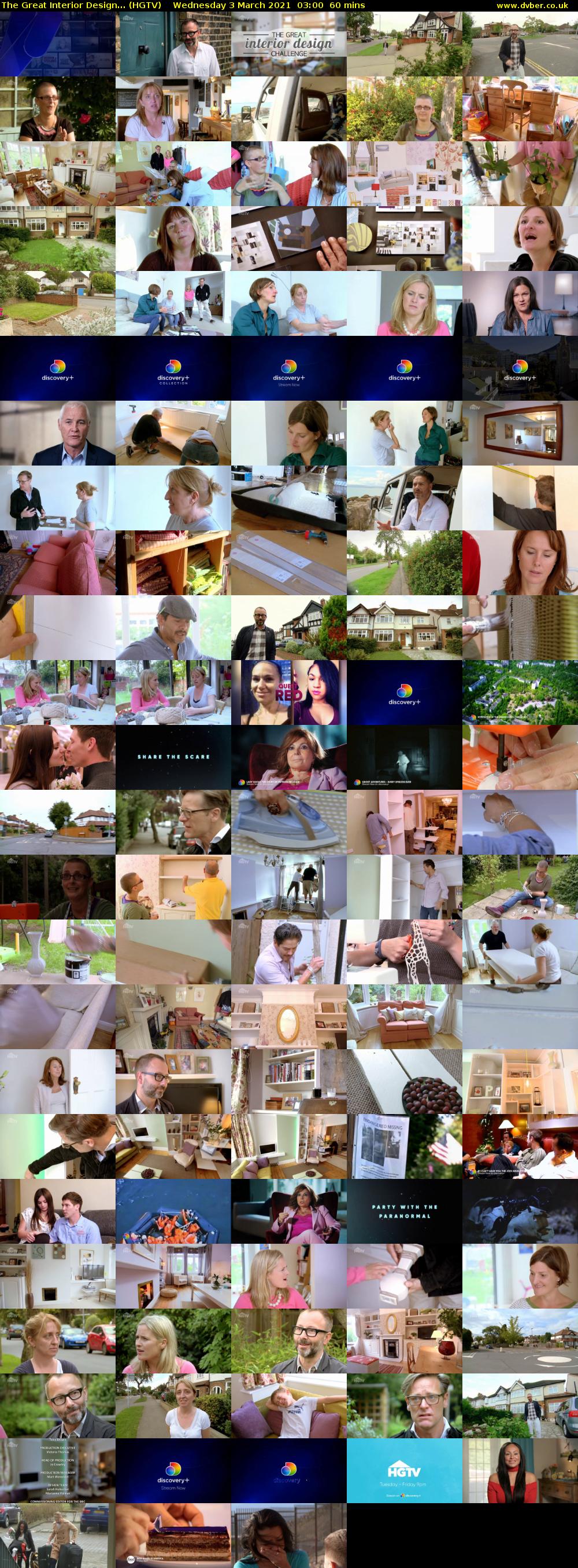 The Great Interior Design... (HGTV) Wednesday 3 March 2021 03:00 - 04:00
