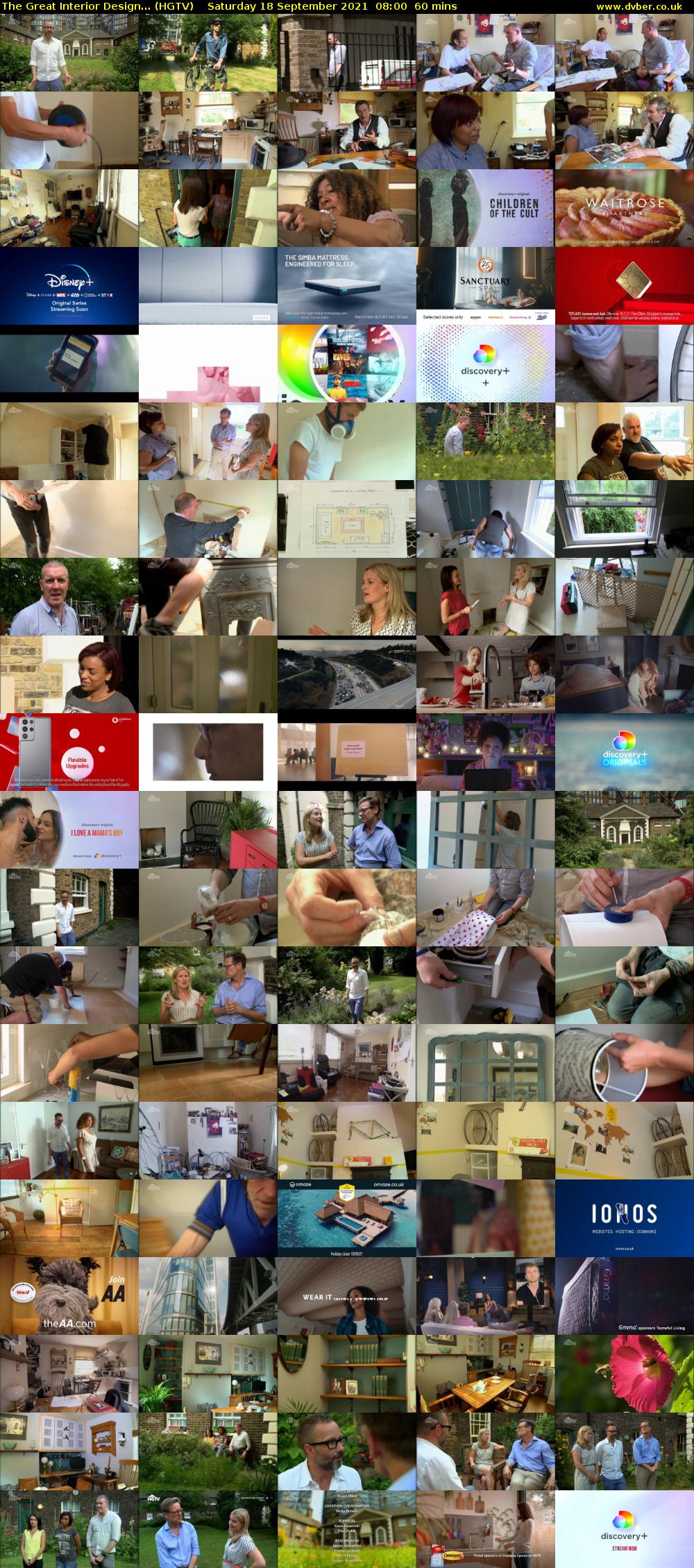 The Great Interior Design... (HGTV) Saturday 18 September 2021 08:00 - 09:00