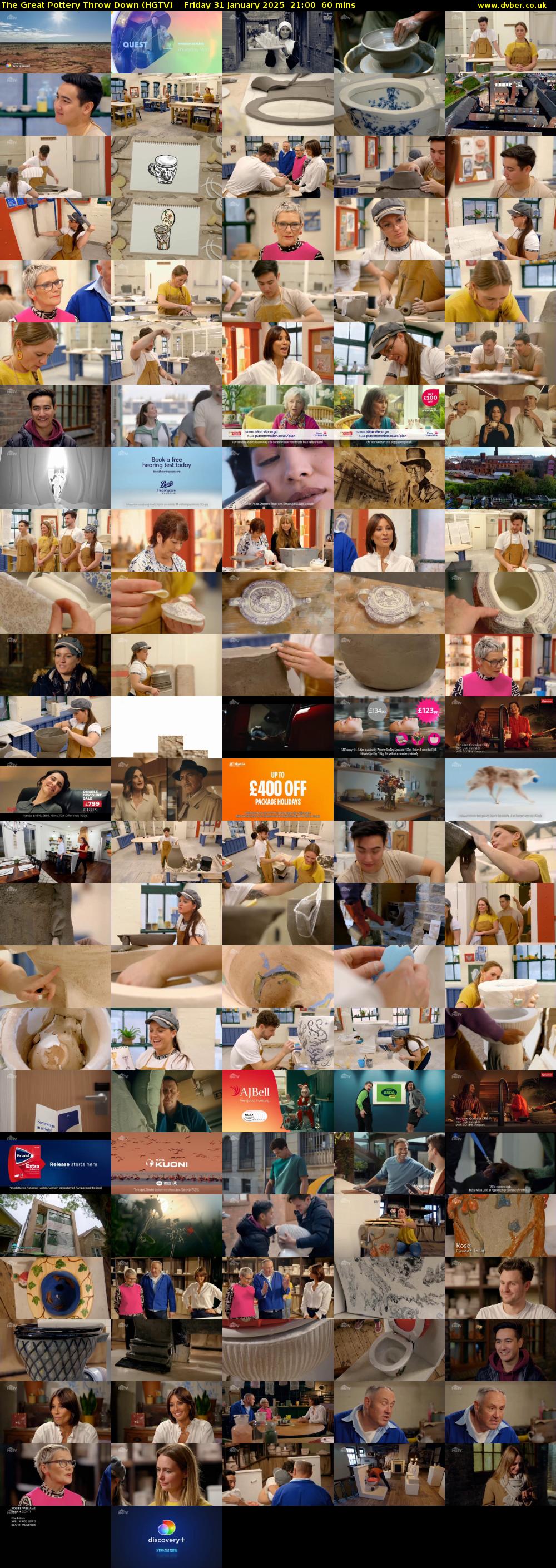 The Great Pottery Throw Down (HGTV) Friday 31 January 2025 21:00 - 22:00
