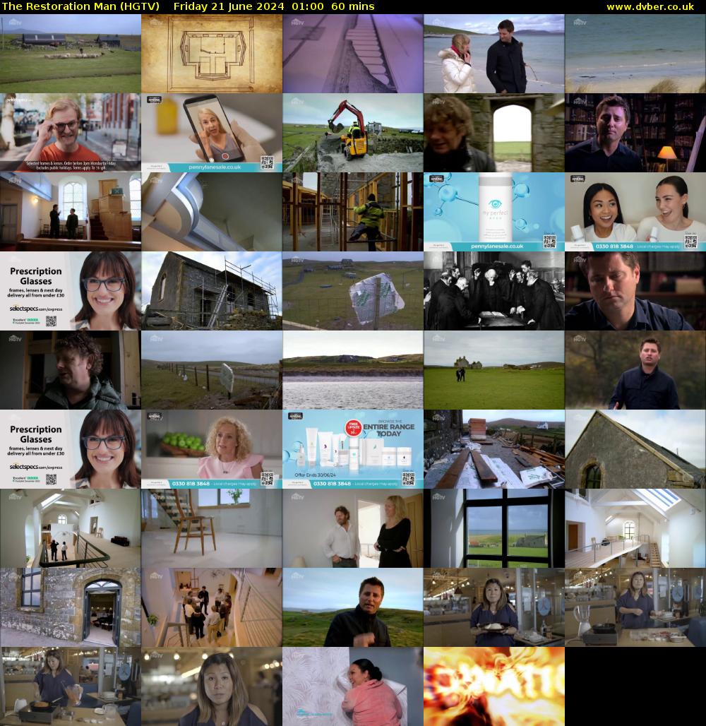 The Restoration Man (HGTV) Friday 21 June 2024 01:00 - 02:00