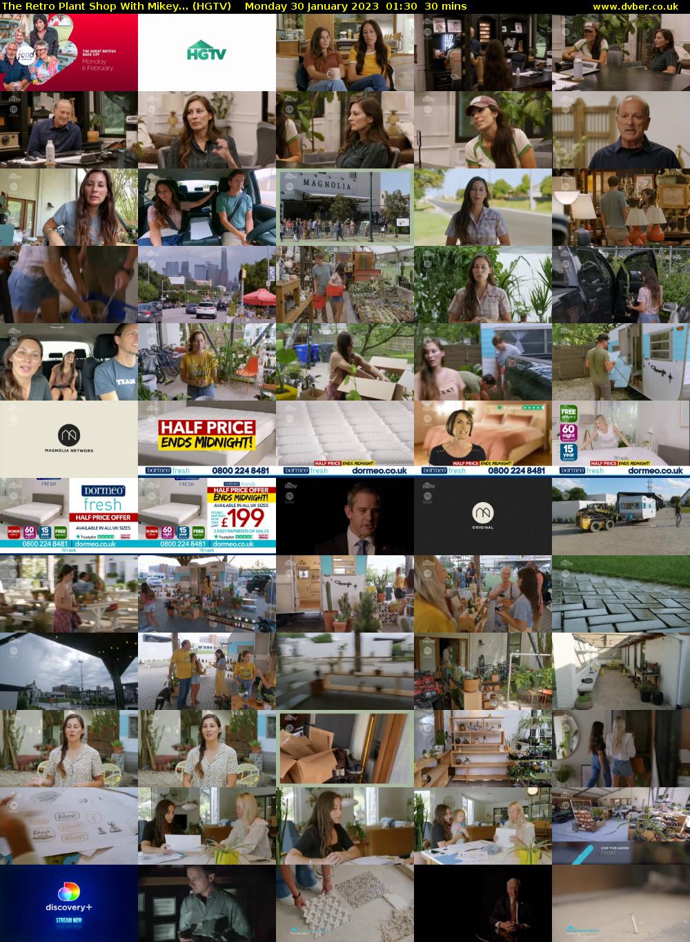 The Retro Plant Shop With Mikey... (HGTV) Monday 30 January 2023 01:30 - 02:00