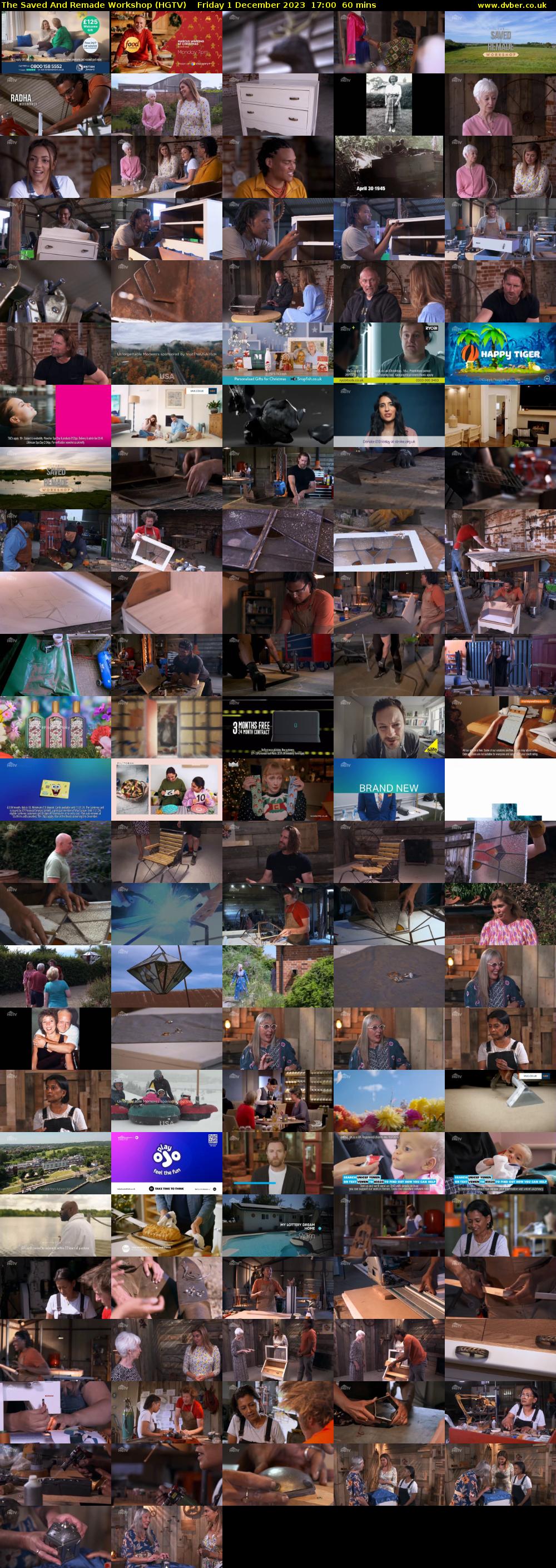 The Saved And Remade Workshop (HGTV) Friday 1 December 2023 17:00 - 18:00