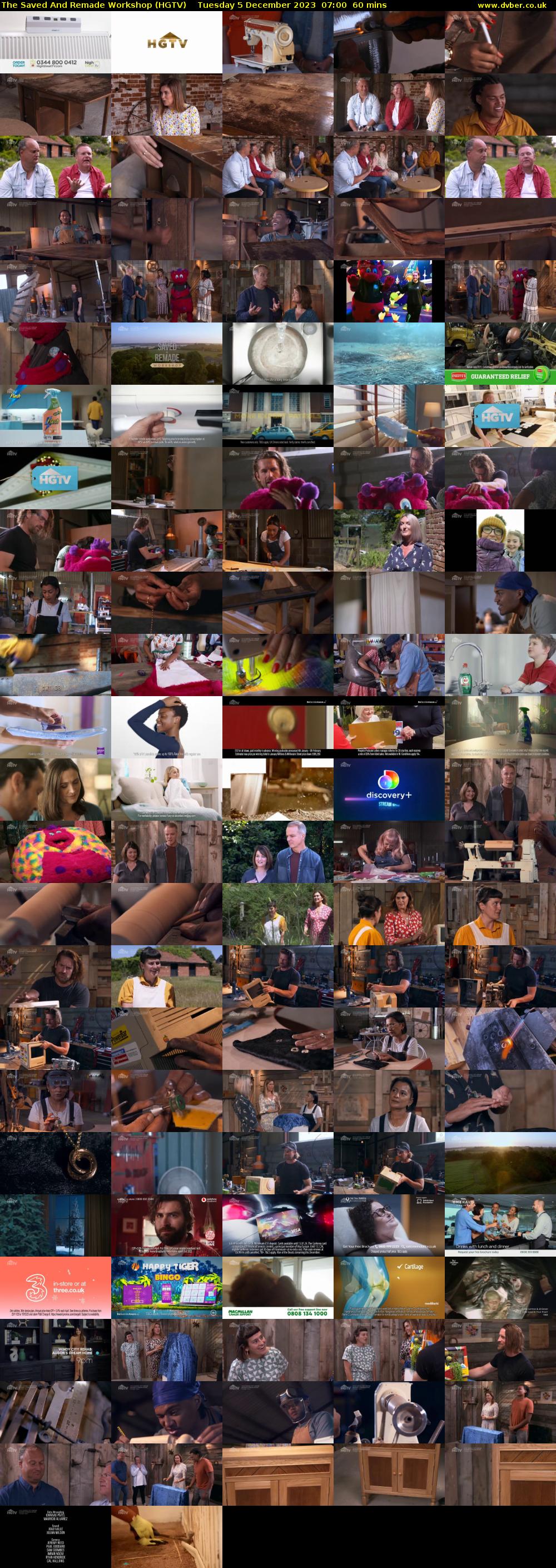 The Saved And Remade Workshop (HGTV) Tuesday 5 December 2023 07:00 - 08:00