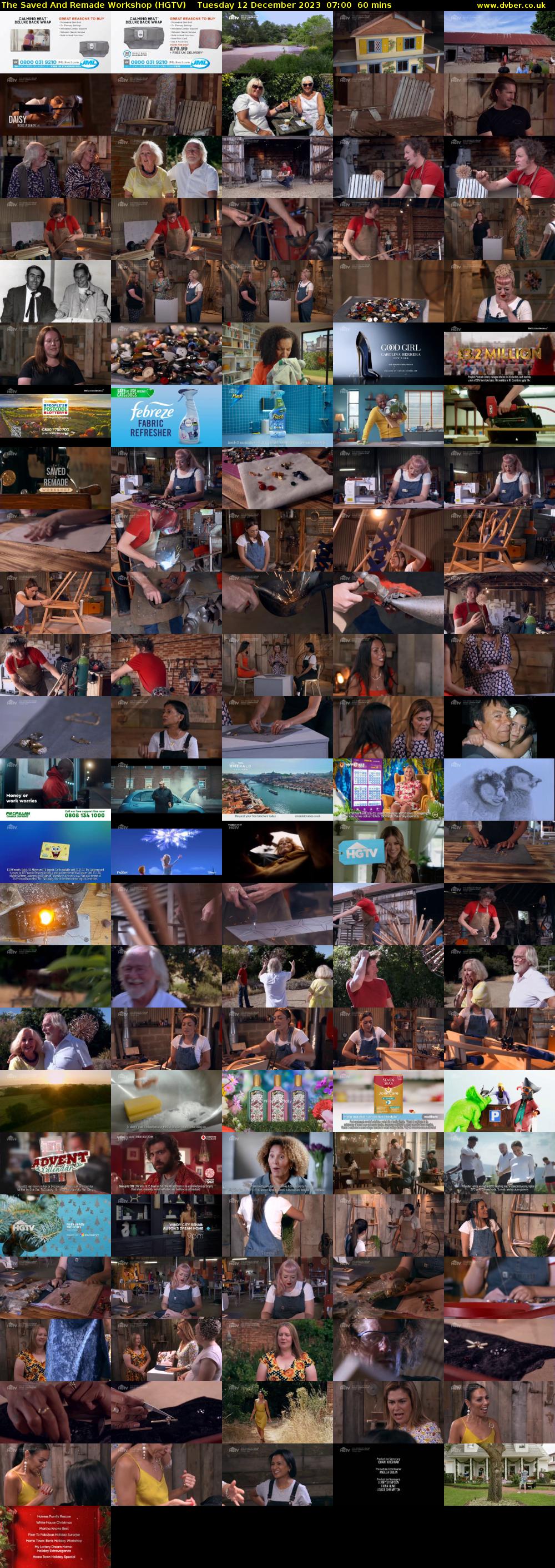 The Saved And Remade Workshop (HGTV) Tuesday 12 December 2023 07:00 - 08:00