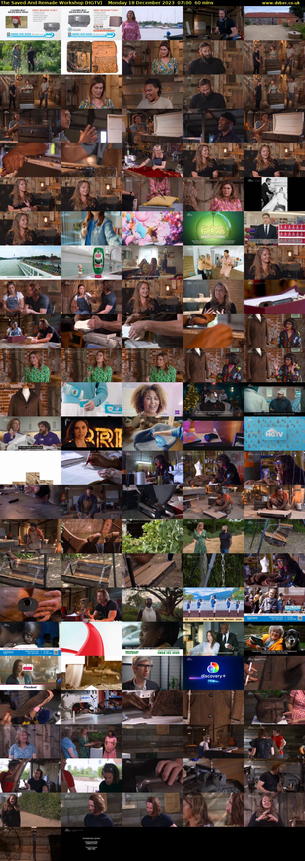 The Saved And Remade Workshop (HGTV) Monday 18 December 2023 07:00 - 08:00