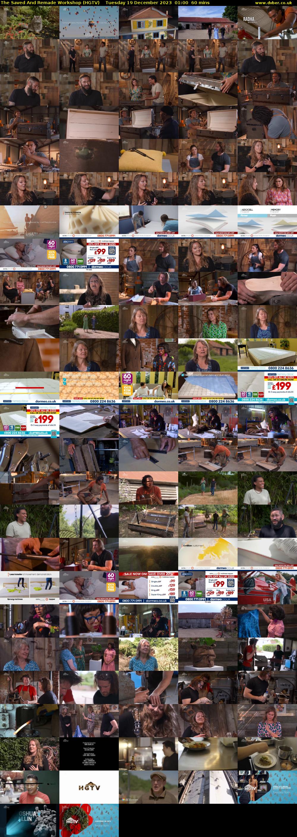 The Saved And Remade Workshop (HGTV) Tuesday 19 December 2023 01:00 - 02:00